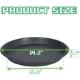 thumbnail image 2 of Plant Saucer 14 Inch, 3 Pack Drip Trays for Flower Pot, Heavy Duty Drainage Tray for Indoors No Holes, Plastic Plant Plate Water Catcher for Planter Base Black, 2 of 5