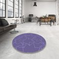 thumbnail image 4 of Ahgly Company Machine Washable Indoor Square Transitional Medium Slate Blue Area Rugs, 8' Square, 4 of 7