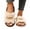 Khaki, variant on Women Slippers Open Toe Soft Cushioned Sole Indoor Outdoor Warm Winter Slide Scuff Slipper