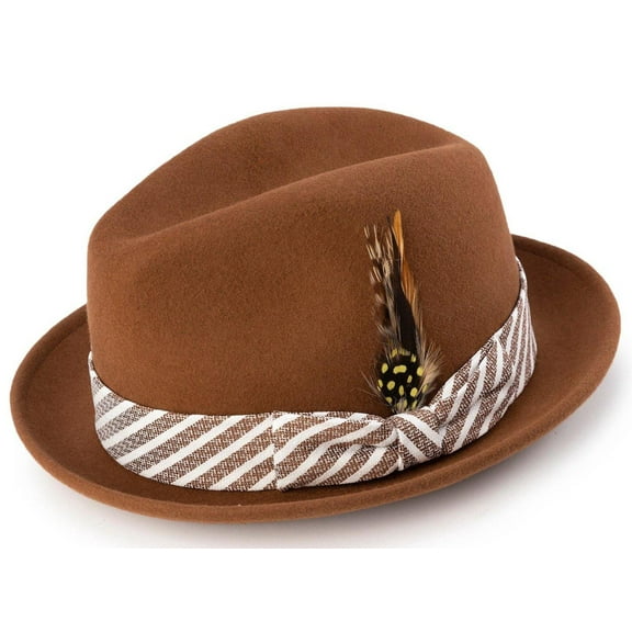 Montique Men's Bronze Color Short Brim Wool Felt Hat H-1982