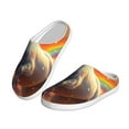 thumbnail image 2 of Lsque Rainbow Sunset Cloud White Horse Pattern Womens Comfort Cotton on Scuff With Memory Foam and Anti-skid Sole Slipper-37/38, 2 of 7