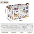 thumbnail image 7 of Yayeee Foldable Storage Basket for Shelves with Handles Set of 2 Waterproof Cloth Bins, White Magical Halloween, 7 of 7