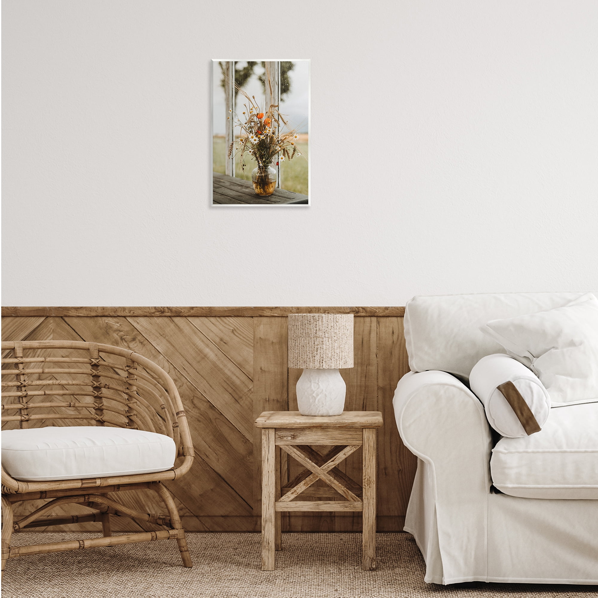 Stupell Industries Bouquet with Window View Plants & Flowers Photography Unframed Art Print Wall Art, 13 x 19