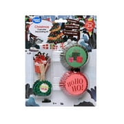 Great Value Red Merry Christmas Cupcake and Liner Kit, 24 Count