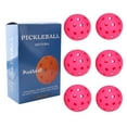 thumbnail image 1 of xinxixnxx 6 Pieces/Set Outdoor Pickleball Replacement Assortment 40 Holes Training Pickle Balls Assorted Kit Birthday Gift Rose Red, 1 of 6
