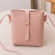 thumbnail image 4 of Bolso De Hombro Tipo Cubo Bolso de hombro tipo cubo para mujer, bolso de teléfono sólido, bolsos cruzados a la moda, monedero (rosa), 4 of 5
