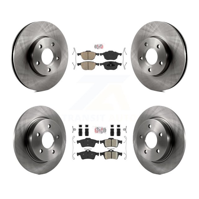 Transit Auto Front Rear Ceramic Pads and Disc Brake Rotors Kit for Car Ford Focus K8A-102125