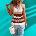 thumbnail image 4 of Sleeveless Halter Neck Tank Tops Summer Vest Color Block Stylish Women Shirt Top, 4 of 5