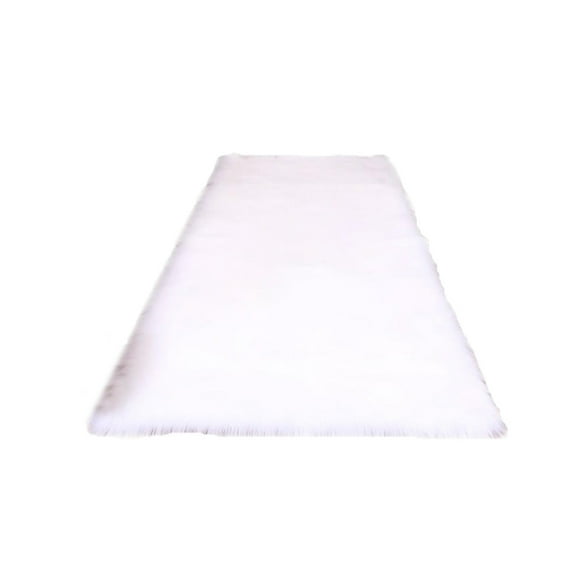 Yuarrent Manta Alfombra Área interior Rectángulo Mesita de noche Antideslizante Cálido Tapete para niños Piso lavable Decoraciones para Decoración del hogar Blanco