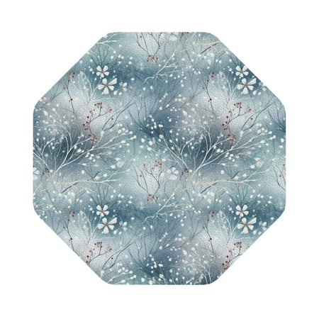 

Matuu enchanted winter snowflake holly for Cup Coasters Set of 6 Leather Coasters Desk Coasters for Office Measures 4” x 4” Octagon