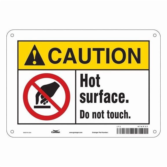 Condor Danger Sign,10" W x 7" H,0.032" Thick, 474Y17 474Y17