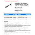 thumbnail image 2 of Front Right CV Axle Assembly - Compatible with 2017 - 2019 GMC Acadia 2.5L 4-Cylinder LCV VIN a 2018, 2 of 2