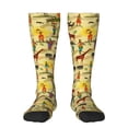 thumbnail image 1 of Fotbe Ethnic African Calcetas Divertidas Estampadas para Hombre y Mujer, Calcetas de Algodón hasta la Rodilla para Caminar, Correr, Enfermería y Embarazo, 1 of 6