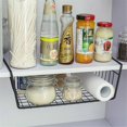 thumbnail image 4 of Home Multifunctional Storage Rack Under Cabinet Storage Shelf Basket Wire Rack Organizer Basket,White,L, 4 of 5