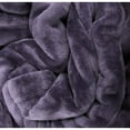 thumbnail image 3 of Soft Blanket Solid Color Coral Fleece Plush Microfiber Blanket Violet Throw - 50" x 60", 3 of 5