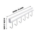 thumbnail image 3 of Sentmoon Over Door Hook Over the Door Towel Rack Hook for Mugs From The Cabinet Iron Hooks for Mugs Support for Cups with 6 Hooks Hooks Storage for Glasses Of Wine for Under The Cabinet, 3 of 3