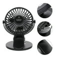 thumbnail image 2 of Ventilador de refrigeración recargable por USB con clip, silencioso, portátil, miniventilador con diseño de orejas de gato, ideal para el hogar, la oficina y la escuela (negro), 2 of 7
