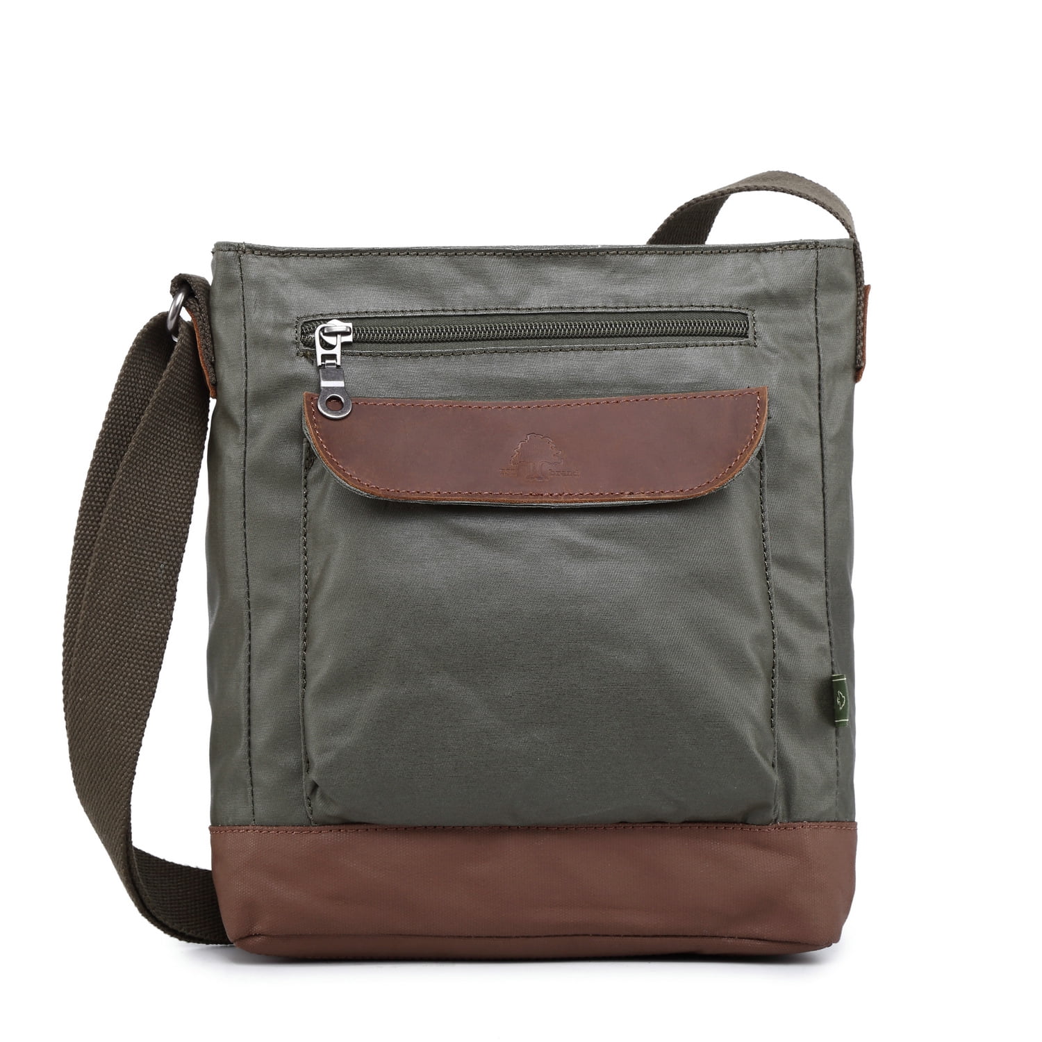 TSD Brand Urban Light Coated Canvas Crossbody Bag