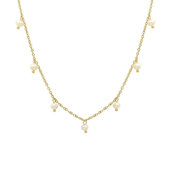 Yoursfs Gold Choker Pearl Necklace for Women Small Pearl Bead Chain Necklace Wedding Jewelry Gifts