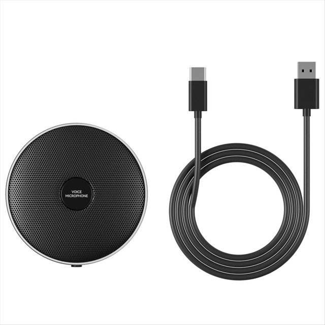 Micrófono de Conferencia USB, Micrófono Omnidireccional para Videoconferencia, Micrófono de Condensador de Escritorio para PC, Computadora y Portátil.