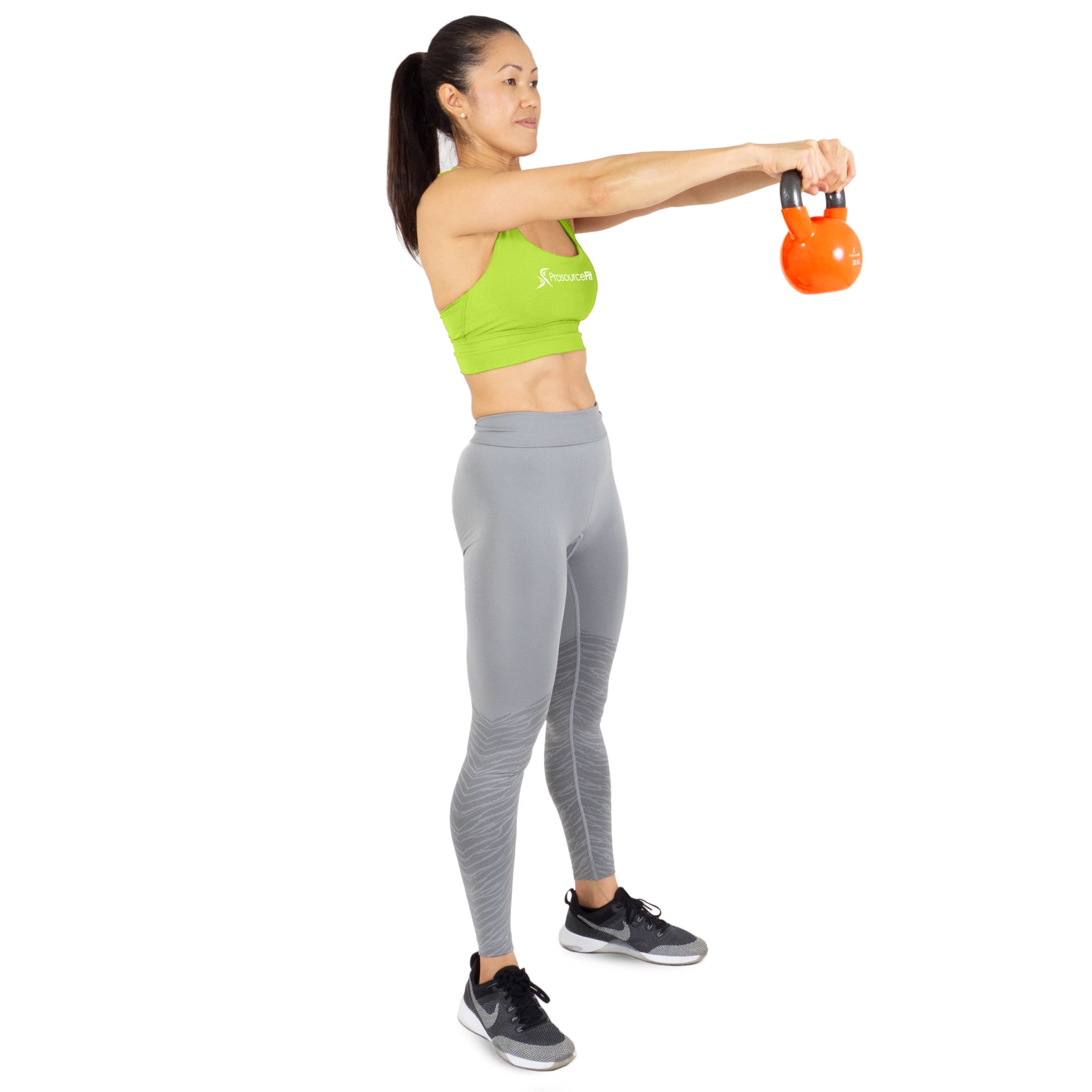 ProsourceFit Vinyl Coated Cast Iron Kettlebells Color Coded 5 - 45 lb