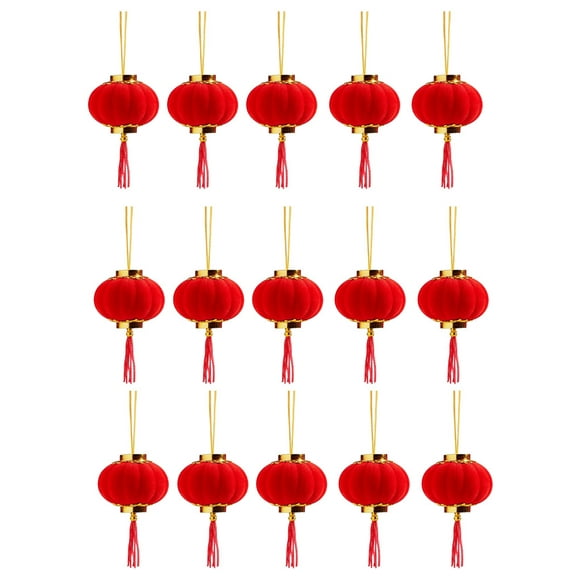 Destyer 30pack/lot Lanternes Chinoises pour l'Atmosphère Festive pendant le Nouvel An Chinois Lanterne Chinoise de Nouvel An Rouge 3.8 * 3.8cm