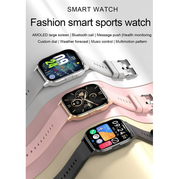 RWVBM Smart Watch Sale Savings HK21 2.01Inch AMOLED Screen Bluetooth Smart Watch Outdoor Sport Watch Fitness Wristband For Android IOS Phones Smart Bracelet IP67 Silver Walmart