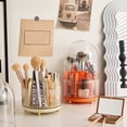 thumbnail image 4 of Organizador de Brochas de Maquillaje con Tapa, Organizador de Brochas de Maquillaje Giratorio de 360°, Organizador de Maquillaje de 7 Ranuras para Tocador, Escritorio B, 4 of 6