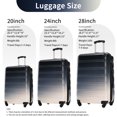 thumbnail image 2 of Hardshell Luggage Sets 3 Piece Gradient Color Expandable Suitcase with Spinner Wheels and TSA Lock Lightweight 20" 24" 28" Available,Pink Green, 2 of 10
