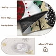 thumbnail image 6 of Round Rugs 3.3Ft, Christmas Round Area Rug Washable Indoor Throw Carpet, Rustic Snowman Winter Snowflake Xmas Tree Soft Non Slip Circle Rug for Laundry Room Patio Home Decor Aesthetic, 6 of 8