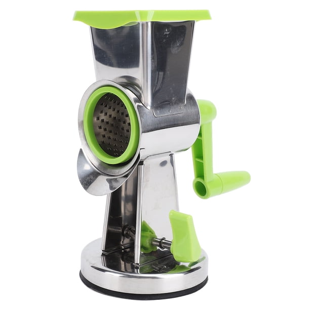 Trituradora De Queso Manual, Base De Succión Compacta 3 Cuchillas Rallador De Queso SUS Práctico Para Nueces
