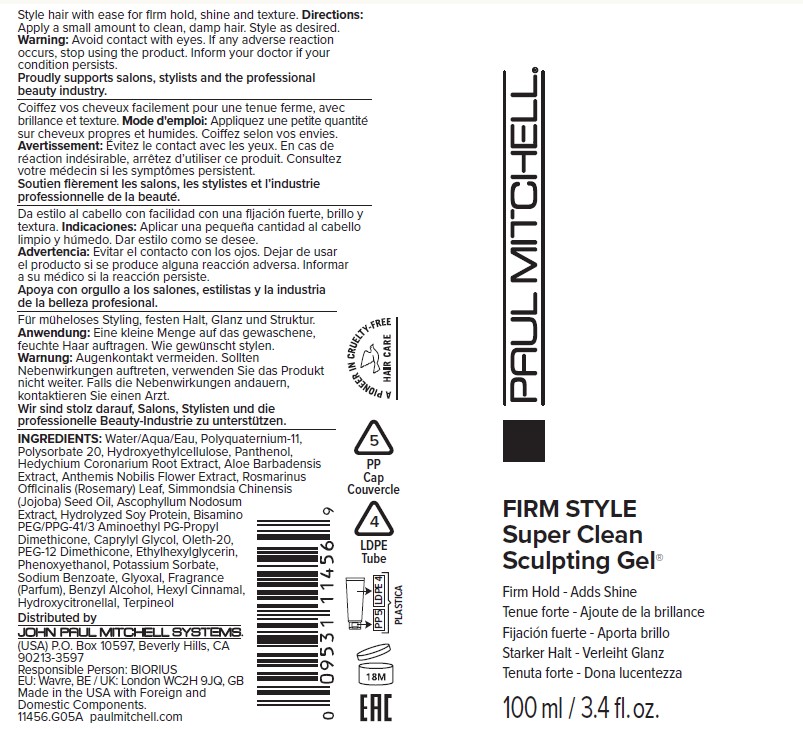 Paul Mitchell Super Clean Sculpting Gel, 3.4 oz.