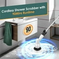 thumbnail image 5 of Electric Spin Scrubber,BEYCED Cordless Shower Scrubber for Cleaning Bathroom,Tile,Floor,Tub and Power Cleaning Brush with Adjustable Extension Handle and 3 Replaceable Rotating Brush Heads, 5 of 6