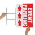 thumbnail image 6 of Juvale Parking Signs with Arrows - 6-Pack, 12 x 17 in, Red Corrugated Plastic - Event Parking Signs for Outside with Stakes for Concert Traffic Direction, 6 of 10