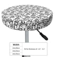 thumbnail image 4 of Kdxio Snake Print Stool Covers Round,Stretch Round Bar Stool Covers Washable Bar Stool Cushion Slipcover for 12-15 Inch Chair, 4 of 7