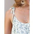 thumbnail image 5 of DARING DIVA Floral Maxi Tie Shoulder Sleeveless Boho Dress S Blue, 5 of 6