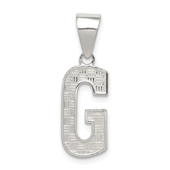 Sterling Silver Letter G Initial Pendant Charm