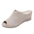 thumbnail image 2 of Vintage Fish Mouth Wedge Sandals Women Summer Outdoors Comfort Orthopedic Sandal Platform Sandals, 2 of 8