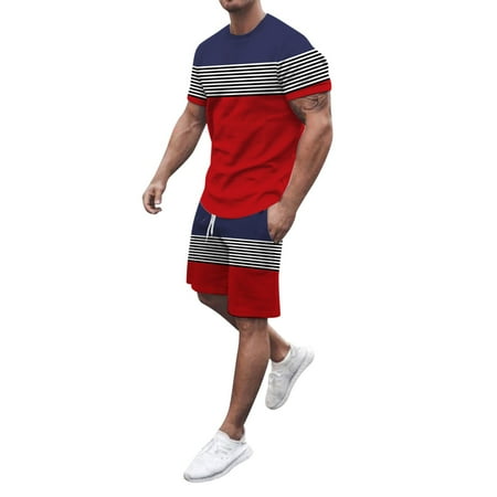 

ketyyh-chn99 Red Orange Scrubs For Men Set Men s Casual Tracksuit Long Sleeve Full Zip Running Jogging Sweatsuit Athletic Sports Set
