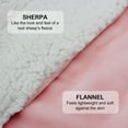 thumbnail image 3 of Sherpa Fleece Throw Blanket, King Size Soft Fuzzy Throw Blankets, Pink Warm Blanket, Cozy Fluffy Comfy for Sofa, Couch, Bed, Camping, Travel, 90" x 106", 3 of 8