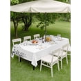 thumbnail image 4 of Outdoor Tablecloth with Umbrella Hole for Patio/Picnic/Party/Camping, Grey Eucalyptus Waterproof Table Cloth Rectangle Table Cover Washable, Weeping Botanical Leaf Watercolor (54"x 80"), 4 of 8