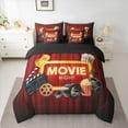thumbnail image 7 of Feelyou Retro Western Movie Bedding Comforter Set 7pcs, Cinema Ticket King Bedding Sets, Filmstrip Home Party Reversible Bed Sheets, Super Cozy Room Decor, 7 of 7