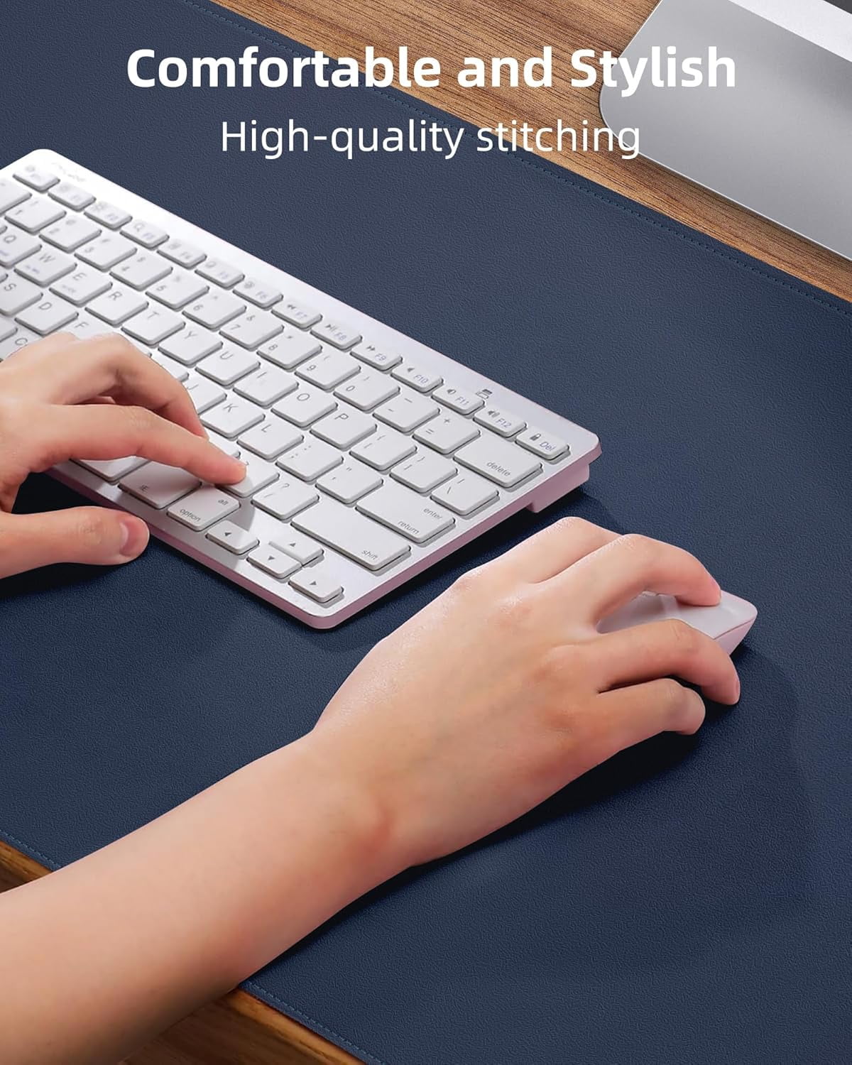 Extra Large Desk Mat - 55"x 24" Non-Slip Desk Pad for Office and Home - Ideal for Large Mouse Pad and Desk Mats on Top of Desks(Midnight Bule)