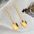 thumbnail image 5 of 2PCS Stainless Steel Shovel Spoons - Long Handle for Dessert, Coffee, Tea Leaf ,Fun and Cute Design - Strong and Easy to Clean - Ideal for Home, Kitchen, Hotel, Canteen Gold, 5 of 6