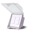 thumbnail image 2 of Eurofase Heating - Dual Duplex Switch Weatherproof Flush Mount and Gang Box 20 Amp Per Pole-White Finish, 2 of 3