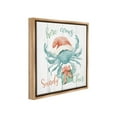 thumbnail image 4 of Stupell Industries Nautical Sandy Claws Crab Holiday Painting Brown Floater Framed Canvas Art Print Wall Art, 25 x 25, 4 of 10