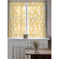thumbnail image 4 of White Yellow Daisy Curtains 54 Inch Length, Sheer Curtains for Bedroom Living Room Window Spring Summer Floral Botanical Rod Pocket Voile Drapes Kitchen Curtains Small Half Window 42"x54" 2 Panels, 4 of 6