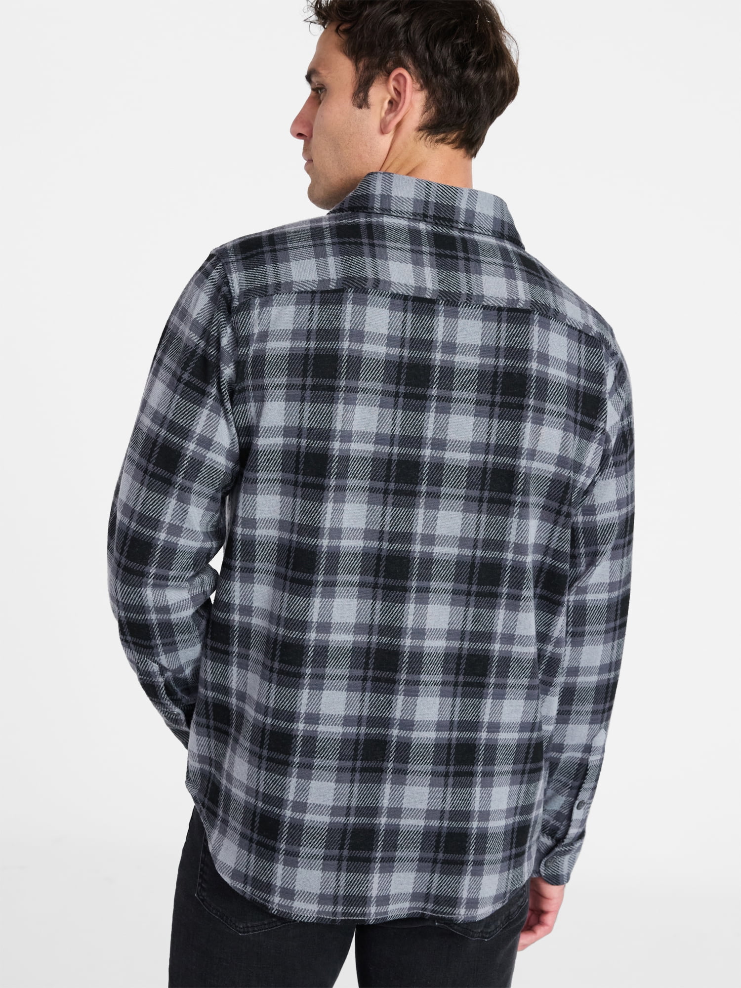 George Men's & Big Men's Knit Overshirt with Long Sleeves, Sizes S-3XL