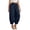 Dark Blue, variant on Linen Harem Pants for Women Summer Solid with Pockets Elastic Waist Breathable Cropped Trousers with Button Pink
