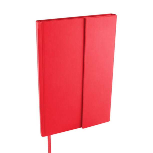Libreta con solapa magnética y separador de hojas rojo 15 x 21